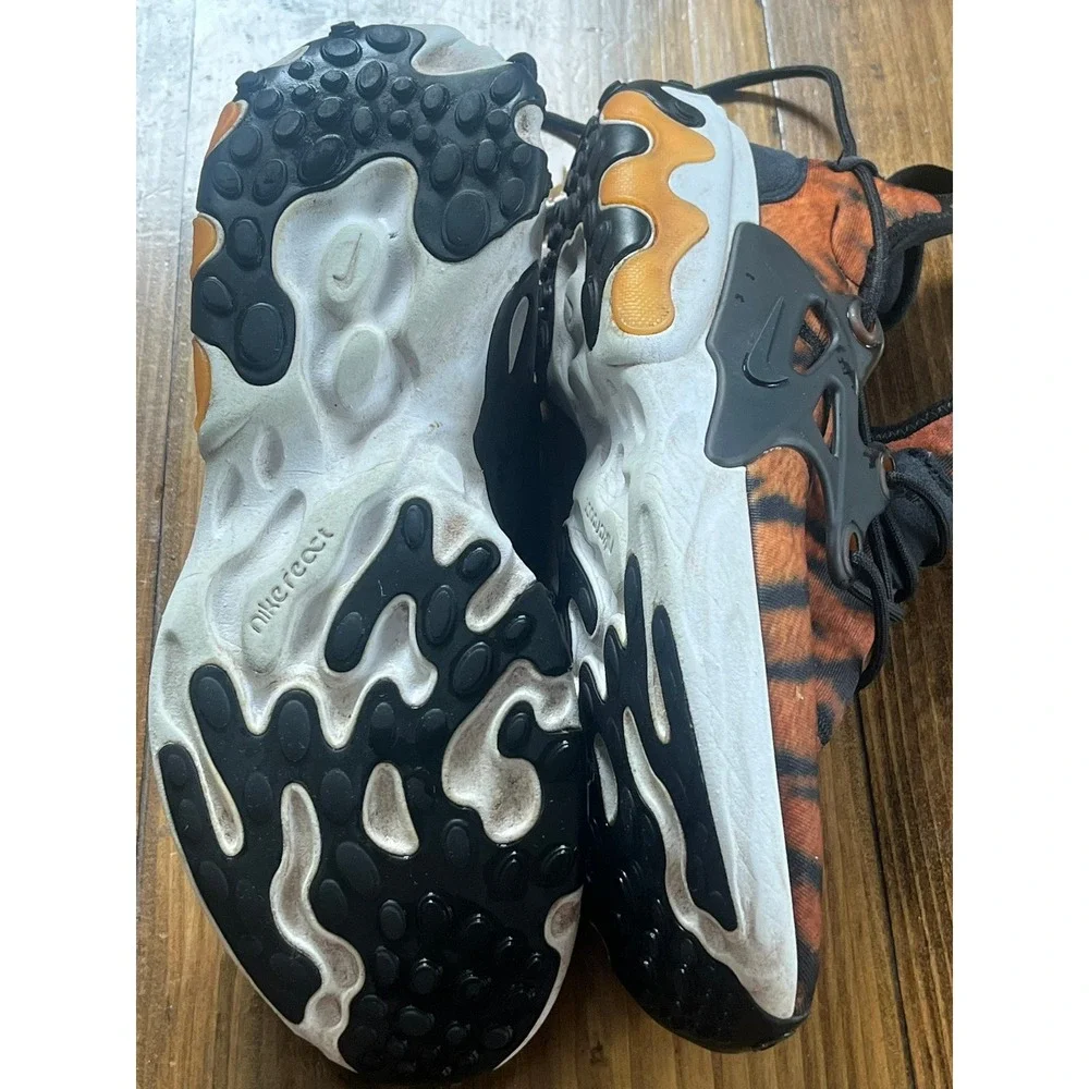 Nike React Presto Tiger Orange Black Mens Shoes CN7664-800 Size 7.5